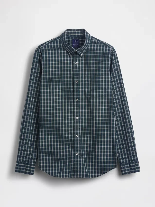 Chemise classique en popeline de coton bio