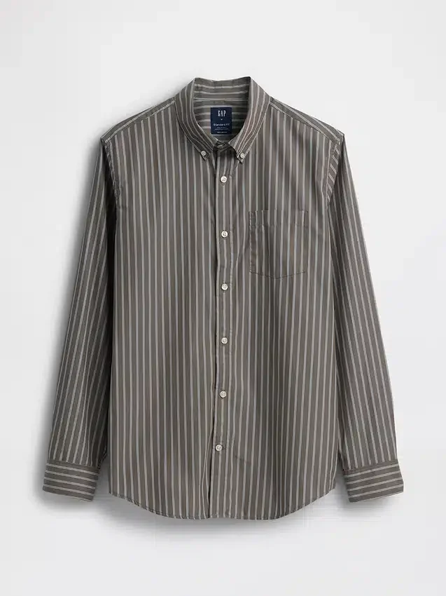 Chemise classique en popeline de coton bio
