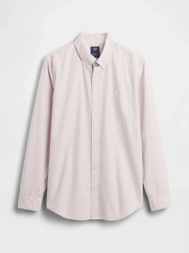 Chemise classique en popeline de coton bio