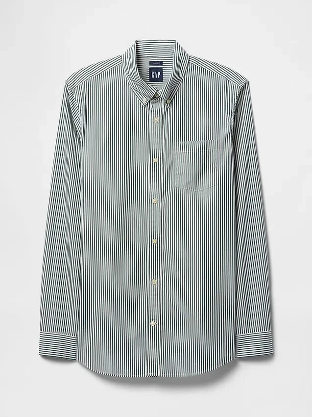 Chemise classique en popeline de coton bio