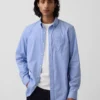 Chemise classique en popeline de coton bio