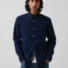 Chemise classique en popeline de coton bio