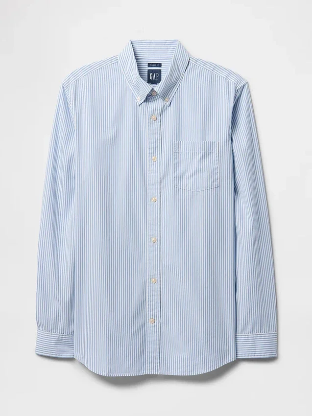 Chemise classique en popeline de coton bio