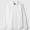 Chemise classique en popeline de coton bio
