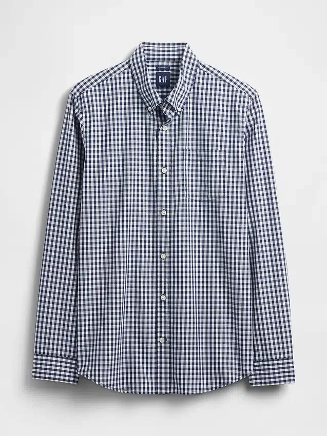 Chemise classique en popeline de coton bio
