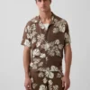 Chemise à col camp décontractée