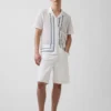 Chemise à col « Camp » rayée
