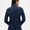 Chemise courte ajustée en denim