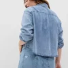 Chemise courte en denim
