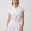 Chemise courte à manches courtes en popeline