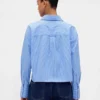 Chemise courte à ourlet droit en coton bio