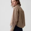 Chemise courte oversize en popeline de coton bio