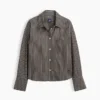 Chemise courte oversize en popeline de coton bio