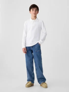 Chemise d’uniforme en coton bio pour enfants