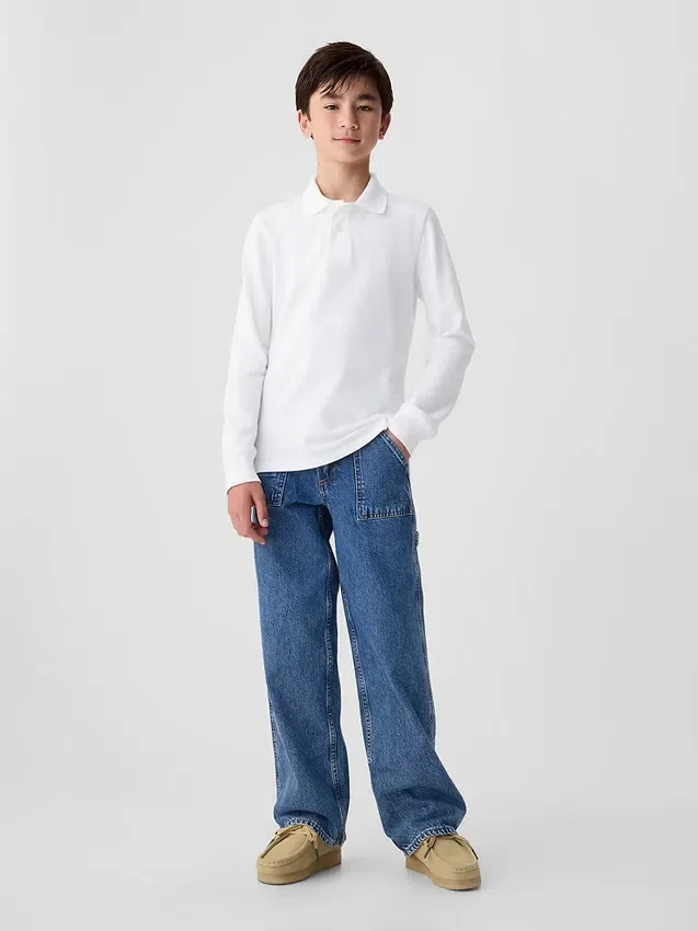 Chemise d'uniforme en coton bio pour enfants