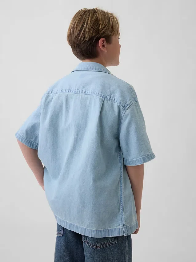 Chemise décontractée en denim pour enfant
