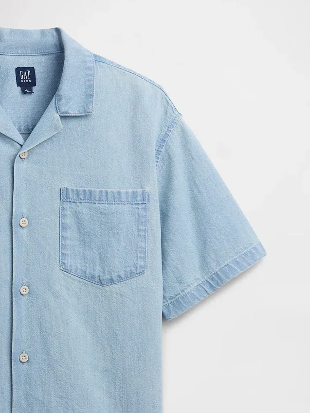 Chemise décontractée en denim pour enfant