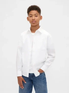 Chemise décontractée en popeline pour enfant