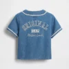 Chemise de baseball en denim pour Bébé & Enfant avec logo « Varsity »