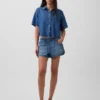 Chemise de camp oversize en denim ultra-doux