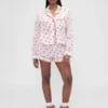 Chemise de pyjama ample en popeline « Kiss » GAP × Summer Fridays