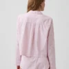 Chemise de pyjama courte oversize en popeline