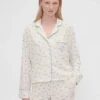 Chemise de pyjama en flanelle ample à pois GAP × Summer Fridays
