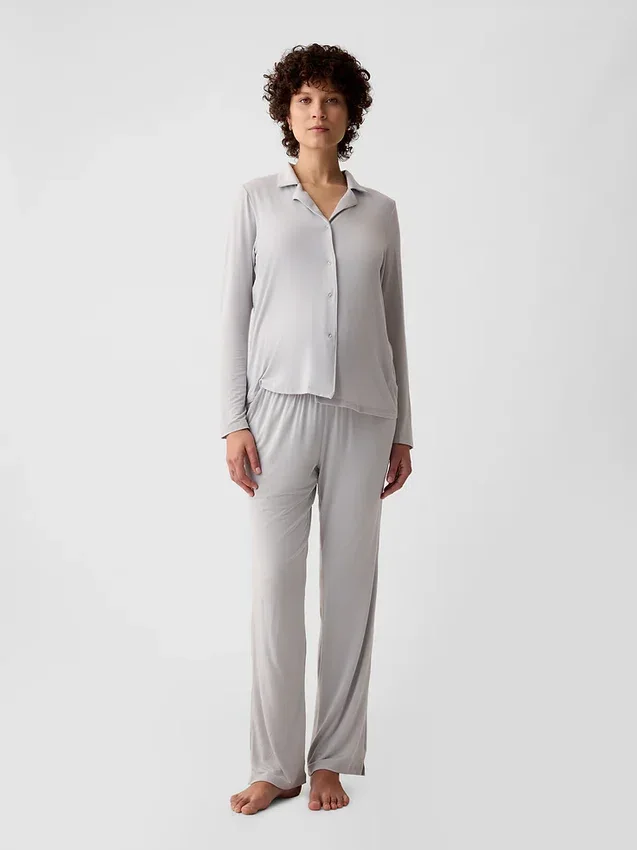 Chemise de pyjama en modal pour femmes en période de maternité