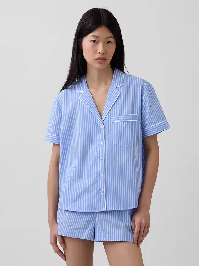 Chemise de pyjama en popeline