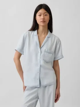 Chemise de pyjama en popeline