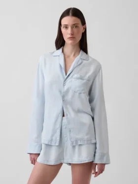 Chemise de pyjama en popeline