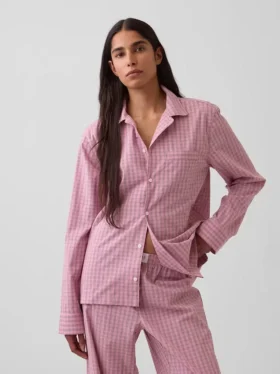 Chemise de pyjama en popeline