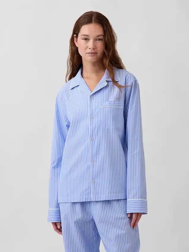 Chemise de pyjama en popeline