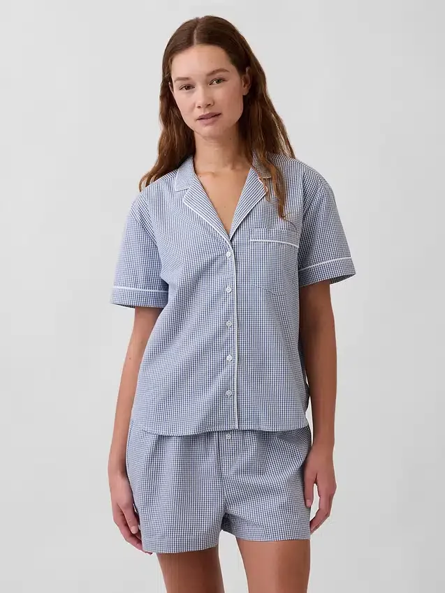 Chemise de pyjama en popeline