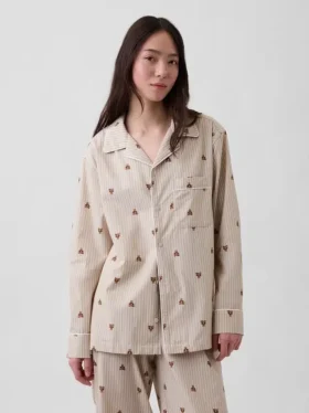 Chemise de pyjama en popeline