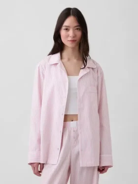 Chemise de pyjama en popeline