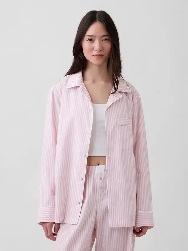 Chemise de pyjama en popeline