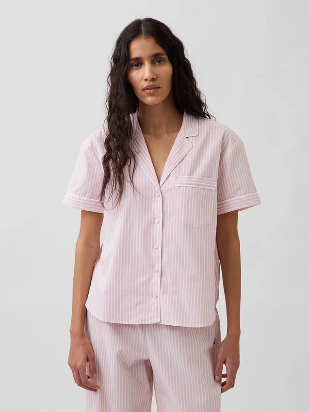 Chemise de pyjama en popeline