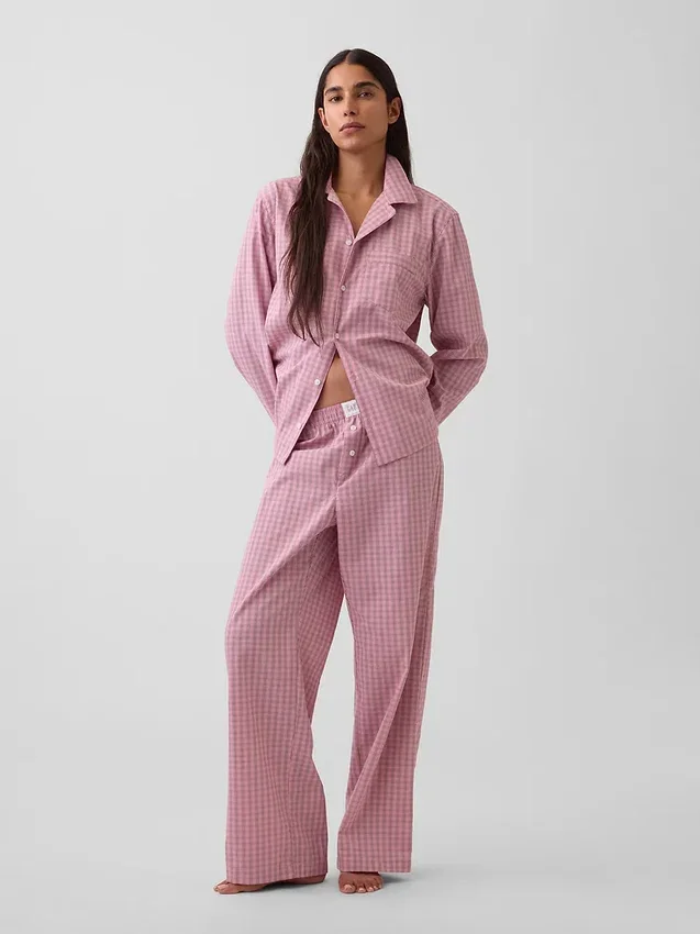Chemise de pyjama en popeline