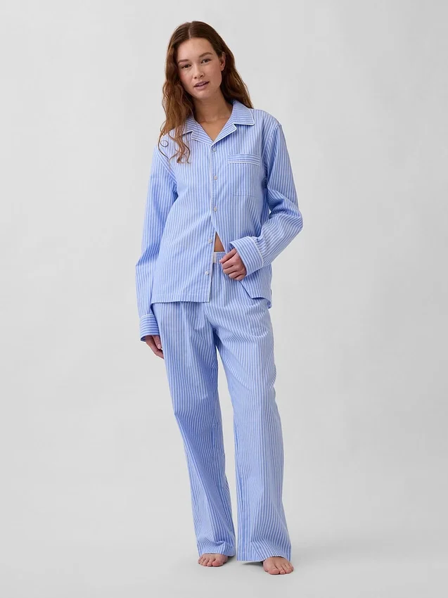 Chemise de pyjama en popeline