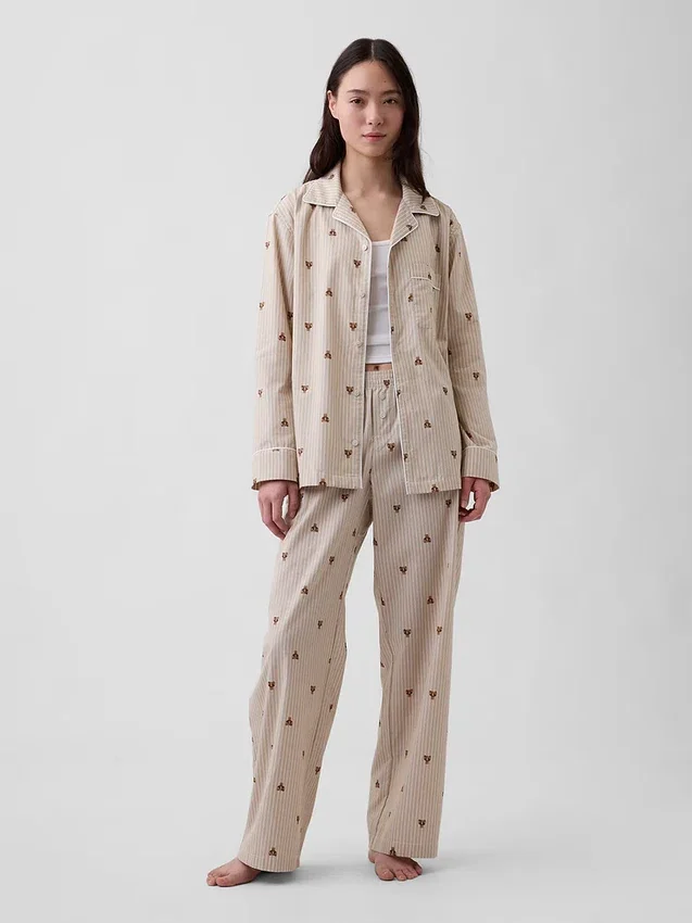 Chemise de pyjama en popeline
