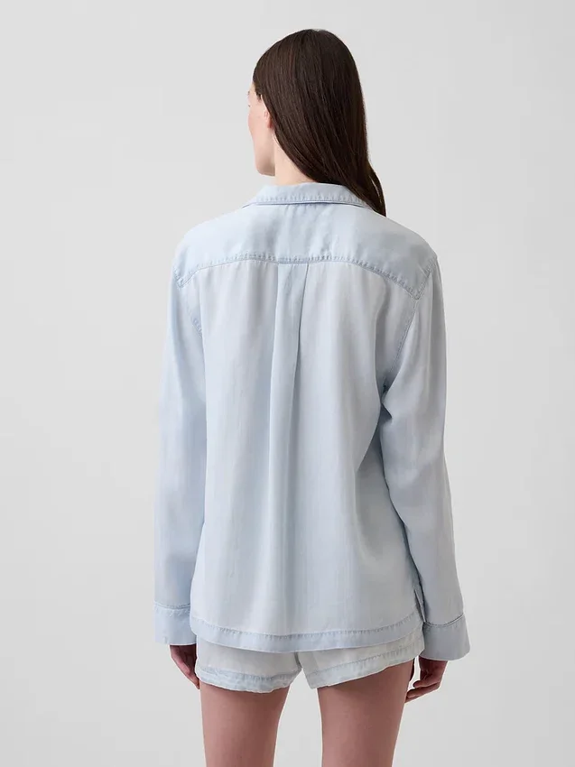 Chemise de pyjama en popeline