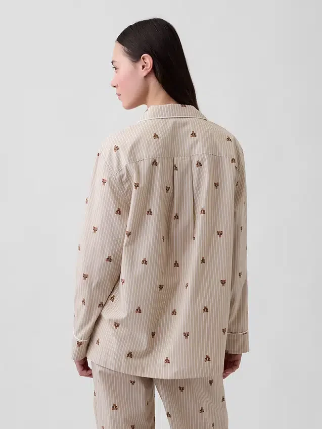 Chemise de pyjama en popeline