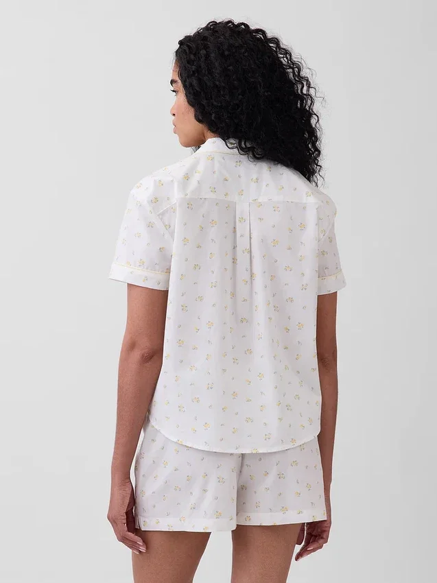 Chemise de pyjama en popeline