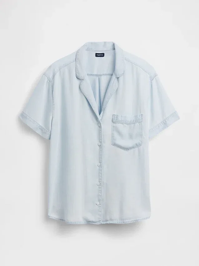 Chemise de pyjama en popeline
