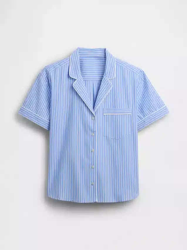 Chemise de pyjama en popeline