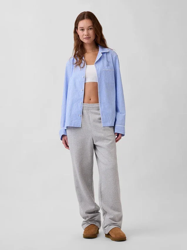 Chemise de pyjama en popeline