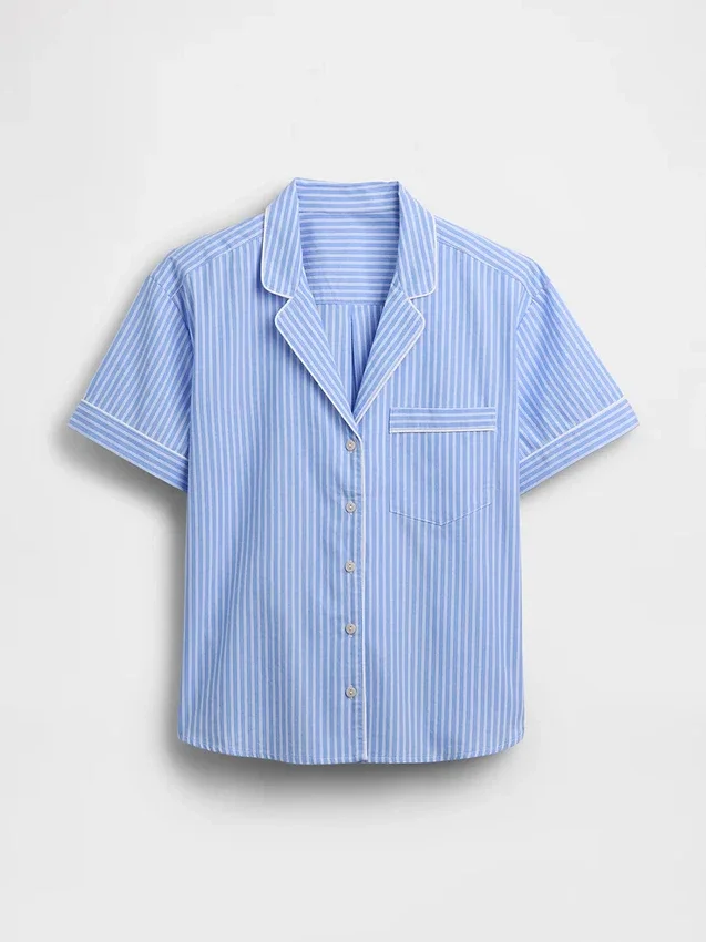 Chemise de pyjama en popeline