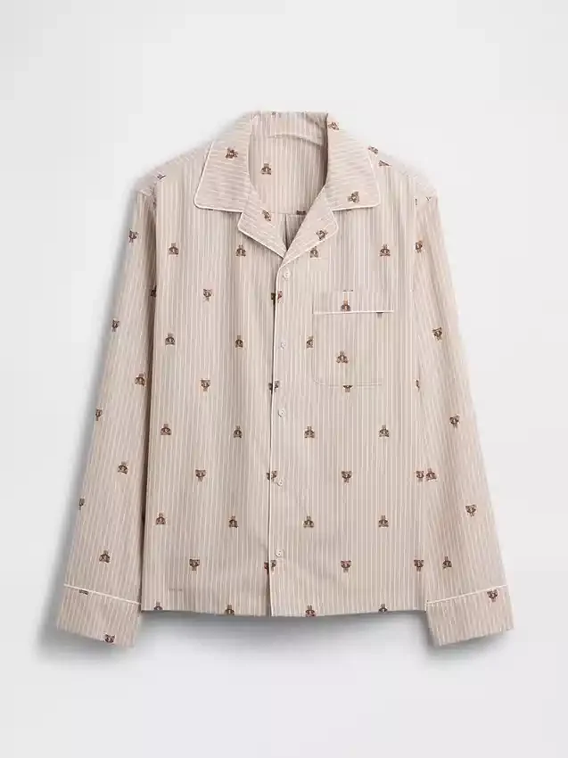Chemise de pyjama en popeline