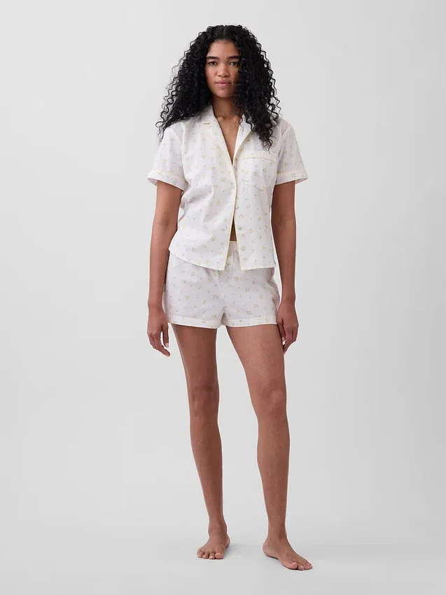 Chemise de pyjama en popeline